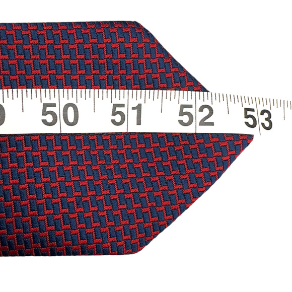 Superba‎ Vintage Imported Polyester Dress Tie Bold Zigzag Pattern 53" 3.25" - Picture 8 of 9
